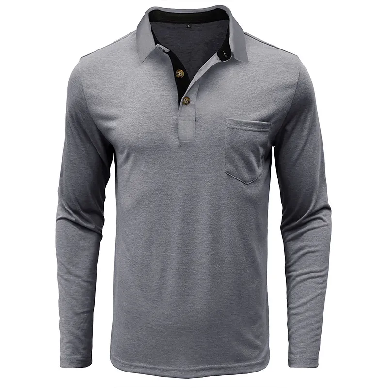 Premium Cotton Long Sleeve Polo Shirt for Men - Shop Now! Perfect ...
