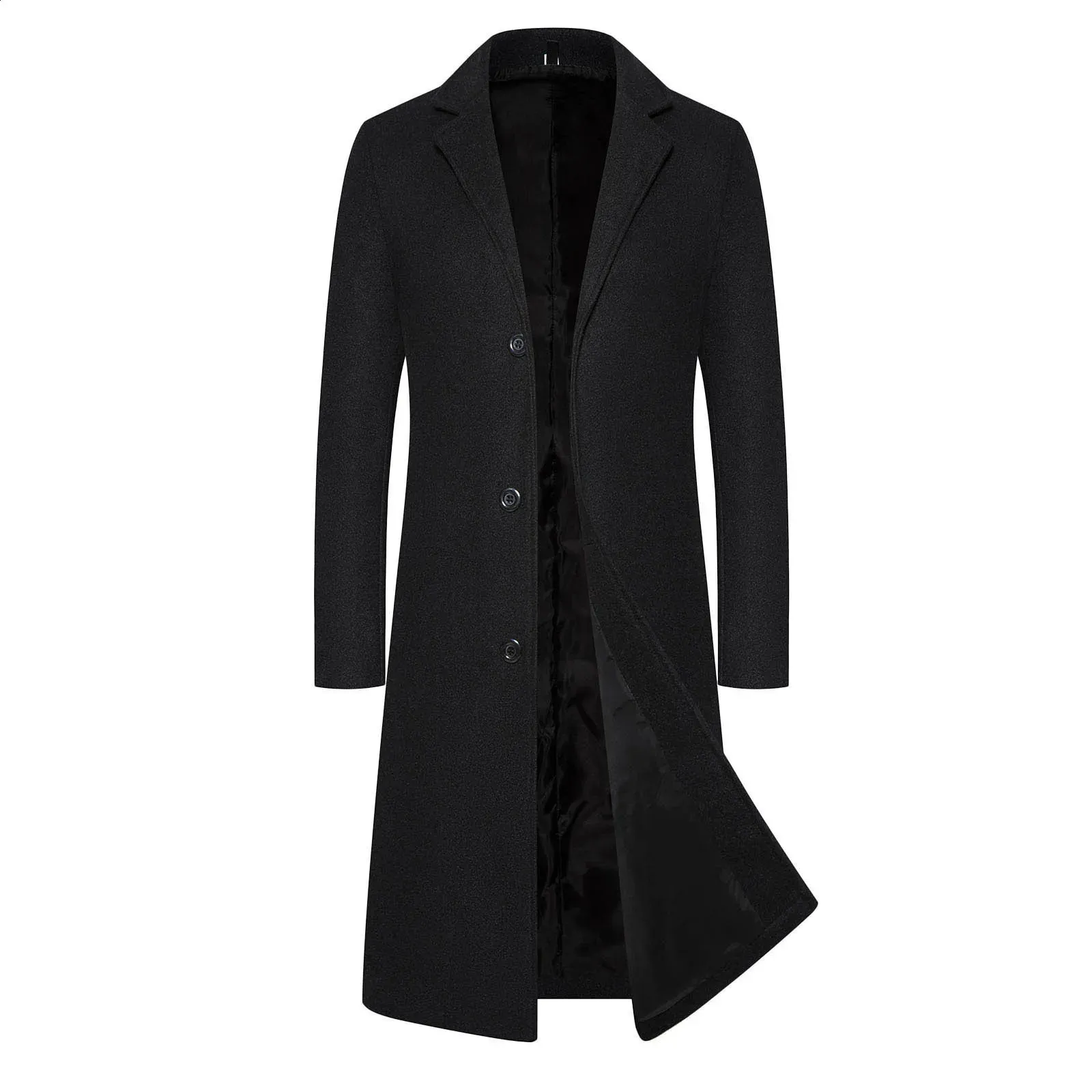 navy blue dress for baby girl Upgrade Your Wardrobe with Long Black Dress Coat – OvercoatUSA main image 1