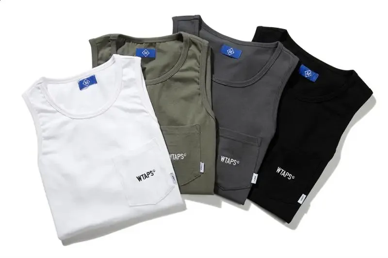 Wholesale WTAPS Pocket Embroidery Summer Sleeveless Cotton