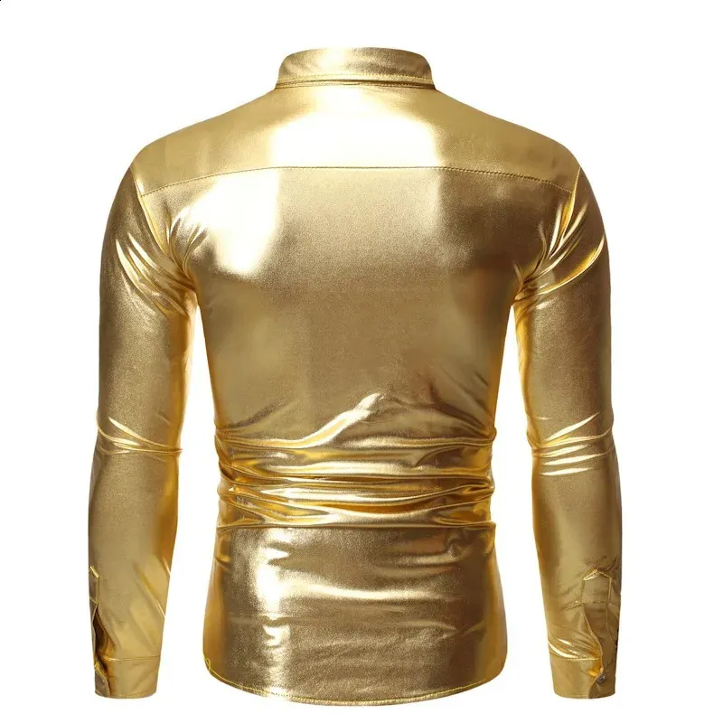 slim fit dress slacks Barabas | Metallic Button Down