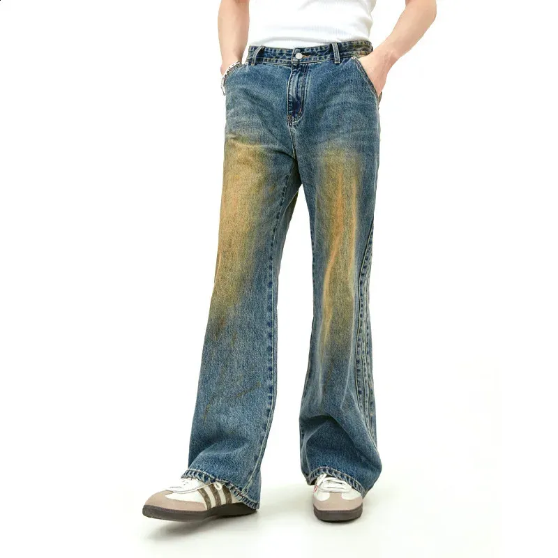 SCENERITY】Mud washed wide jeans Mud washing wide jeans