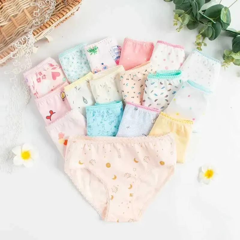 Cotton Panties 8-Pack Cotton Baby Girls Briefs - Soft Breathable Boyshort Panties For Toddlers 2-12 Years Girls Cotton Briefs