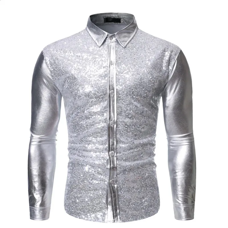 green emerald velvet dress Rose Golden Solid Satin Men's Long Sleeve Dress Shirt, S