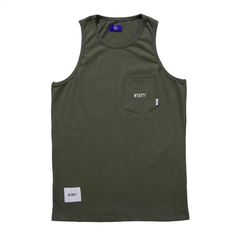 【WTAPS】BDY / TANK TOP / COTTON Wholesale WTAPS Pocket Embroidery Summer Sleeveless Cotton