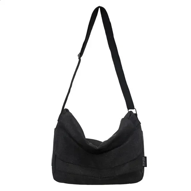 ★OVHEE★ Low Shoulder Bag Black P00000RS Unisex Vintage Canvas Crossbody Bag, Convertible Shoulder