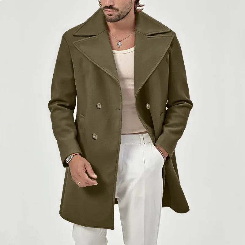 Premium Wool Blend Overcoat: Classic Mens Winter Coat - Shop Now