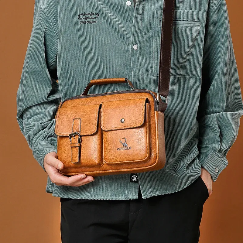 Crossbody Bag *'s Shoulder Bag Vintage Hand Business *'s Casual Bag Satchel Bag For * Gift For Father/Anniversary