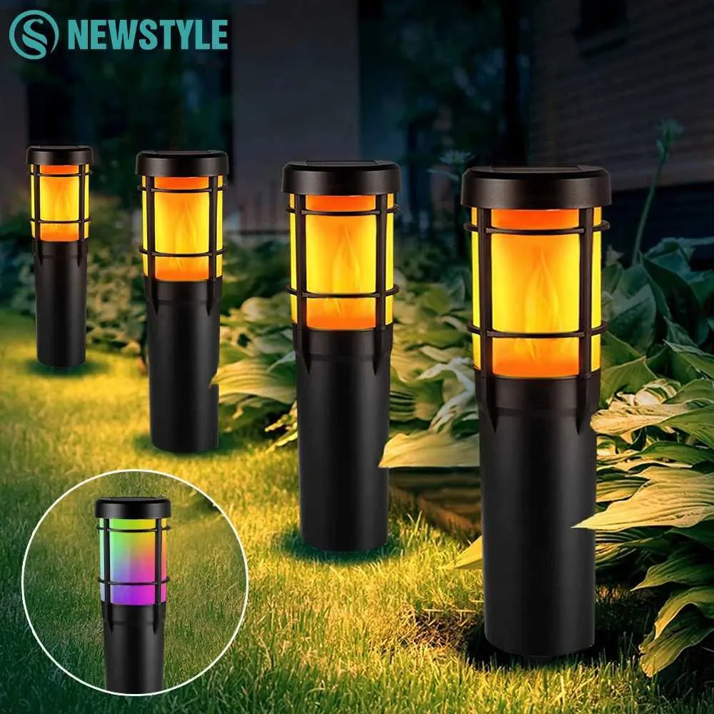 Luces Solares De Llama Para Exterior - Impermeables IP65, Carga Solar O USB, Modo Parpadeante Y Fijo
