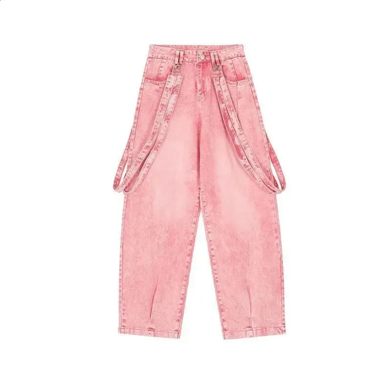 ◆LCDC◆ PINK WIDELEG DENIM LCDSACDP22040 ADAgirl Vintage Pink Y2K Cargo baggy jeans for Women