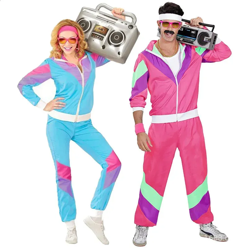 Retro 80s Disco Outfit for Halloween Carnival Sports Jacket