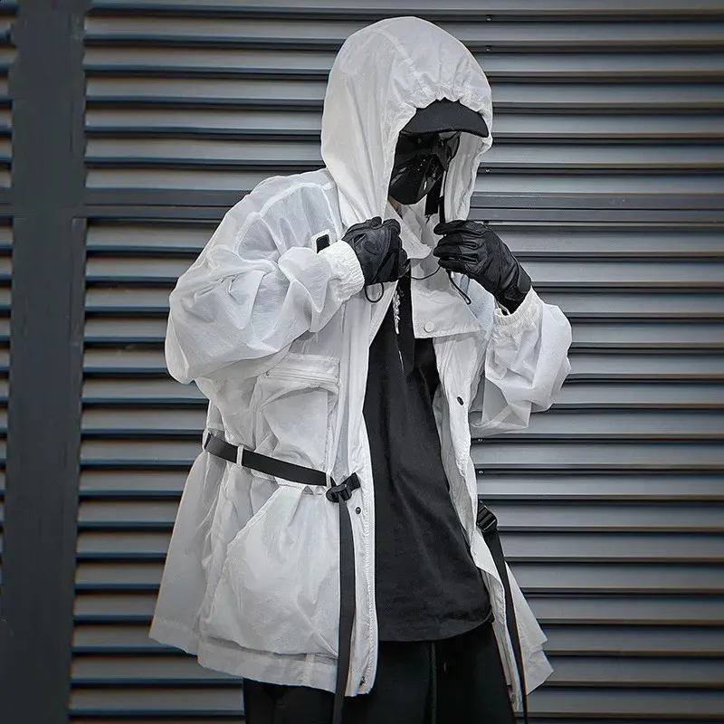 Men's Punk Hip Hop Techwear Sun Protection trench Men's Punk Hip Hop Techwear Sun Protection trench