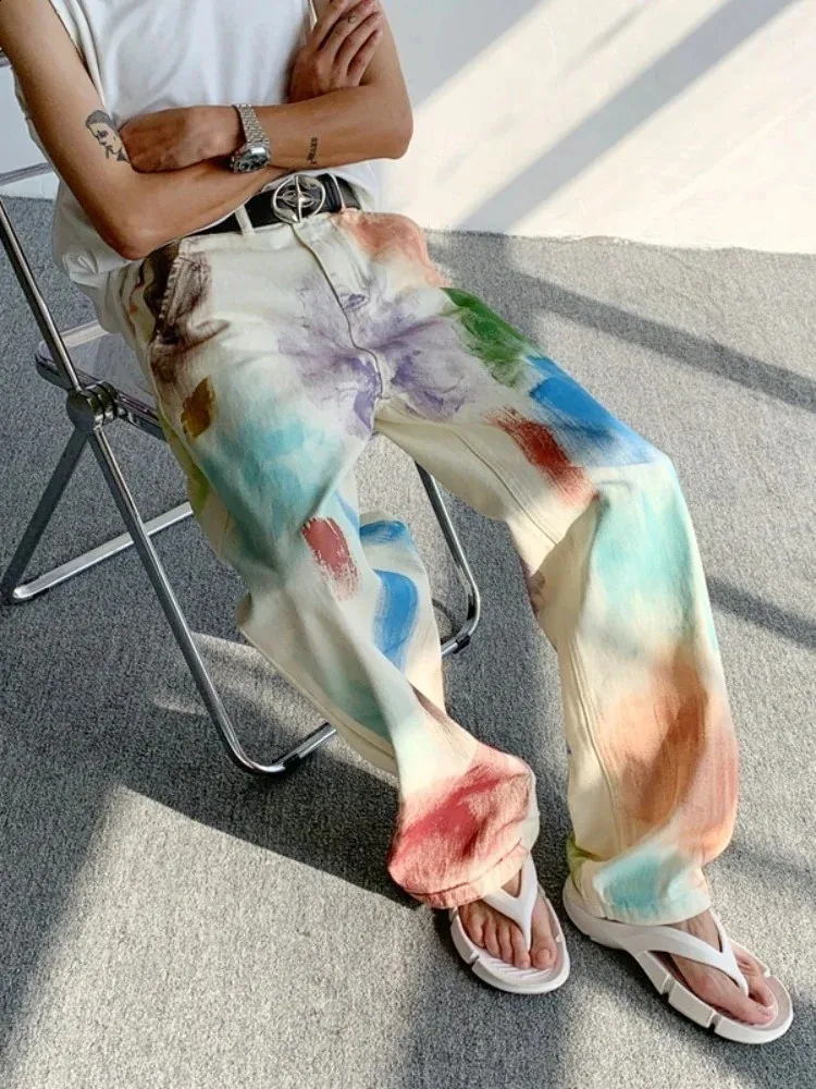 オーラリー ハードツイストデニム HAND PAINTED PANTS 25