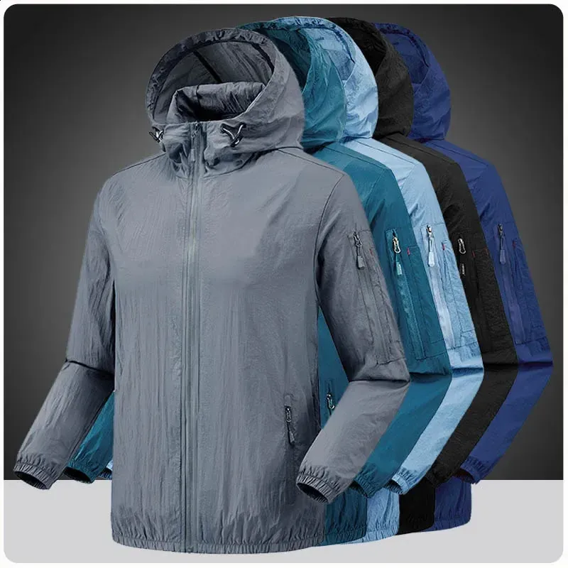 Regenjacke Herren Wasserdicht & Atmungsaktiv - Leichte Outdoorjacke Mit Kapuze