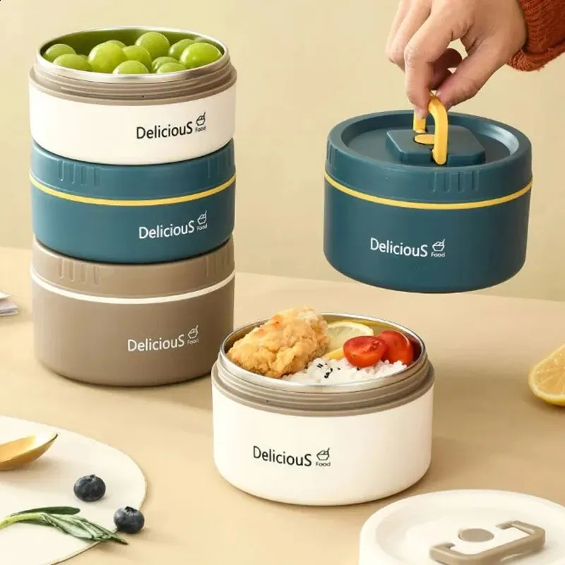 Isoliertes Lunchtaschen-Set: Thermo-Lunchbox aus Edelstahl für Erwachsene – langlebig, auslaufsicher und stilvoll für Arbeit oder Schule