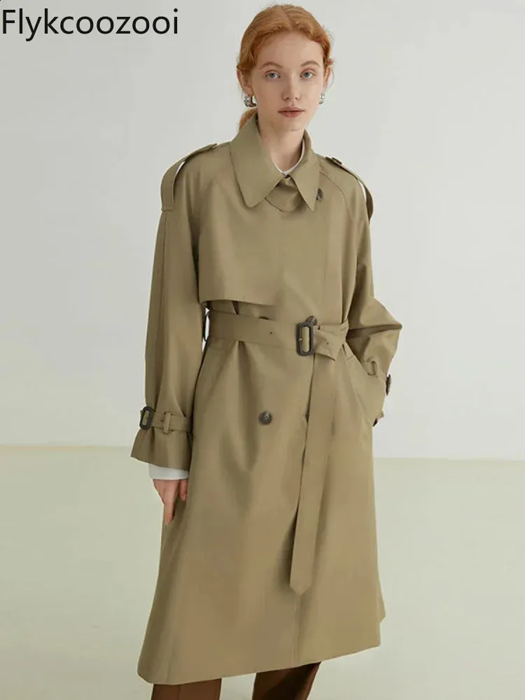 Premium Double Breasted Trench Coat Womens: Classic Style, Warm