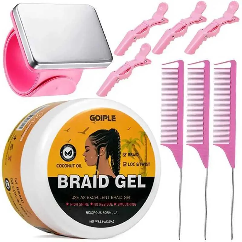 GOIPLE 16oz Strong Hold Twisted Tame Curl Edge Control Weave Gel for African Hair High Gloss Weave Pomade W240824
