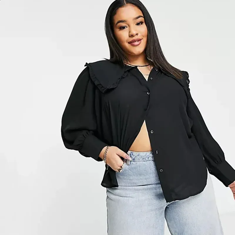 plus size peter pan blouse