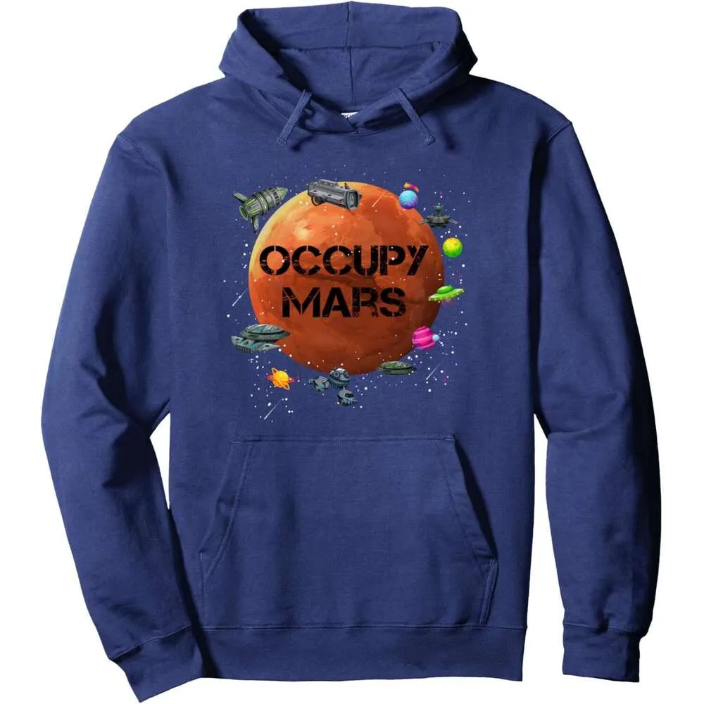 Hooded Sweatshirt Occupy Mars Hoodie Occupy Mars Starship Rocket