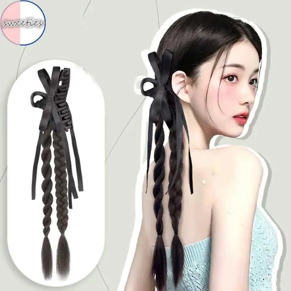 Hair Bow Hairstyle Bow Braid Ponytail Ribbon Flower Hair Clip