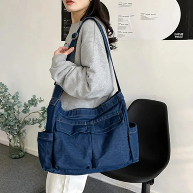 DHgate.com:Denim Crossbody Shoulder Bag - Japanese Style