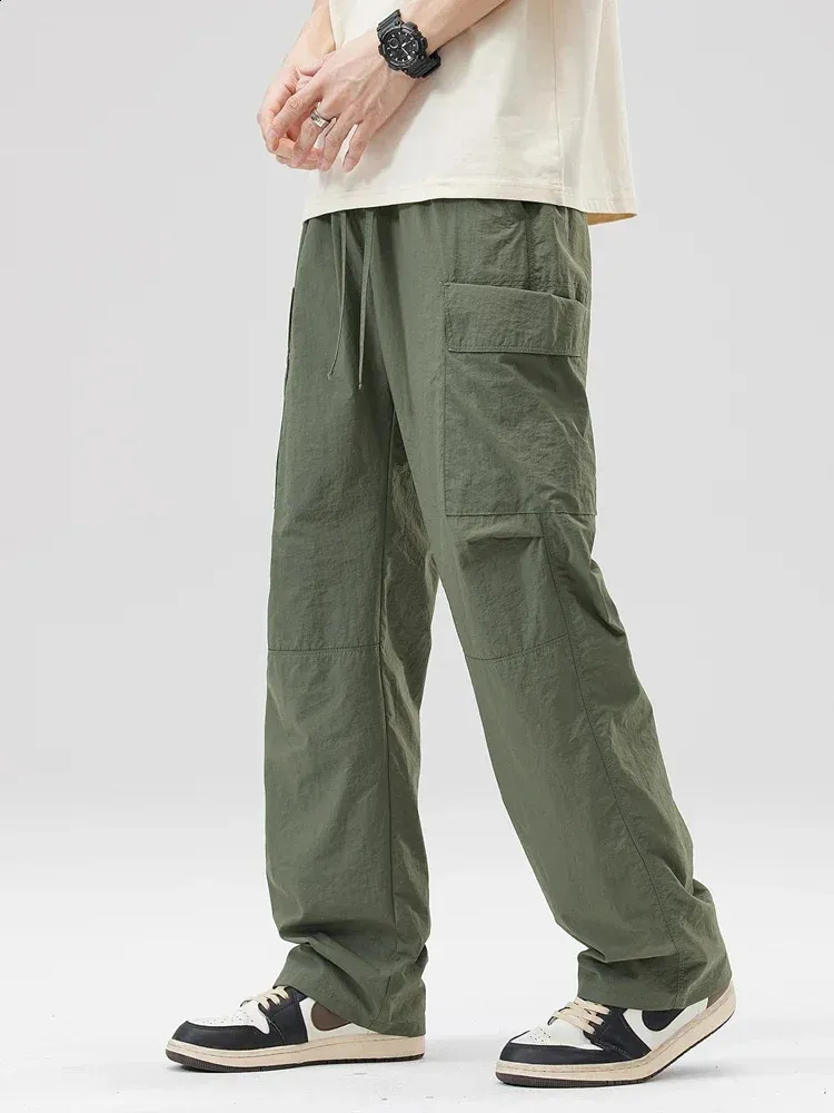 Multi-Pocket Cargo Pants: Quick Dry Nylon, Loose Fit - Shop Now