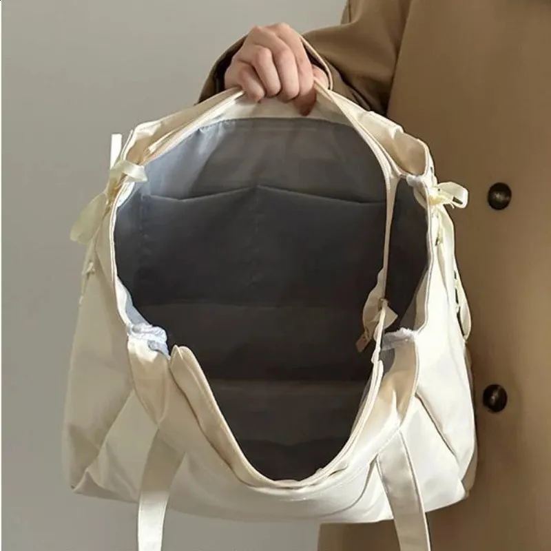 Ita Bag With Pins Display Window - Ruffles Bow Crossbody Purse, Nylon Tote With Insert For Women - View #8