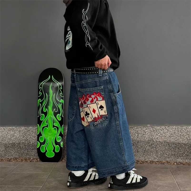 Fashion Jnco Shoes Y2K Wide Leg Jeans Women's Baggy Gothic Punk