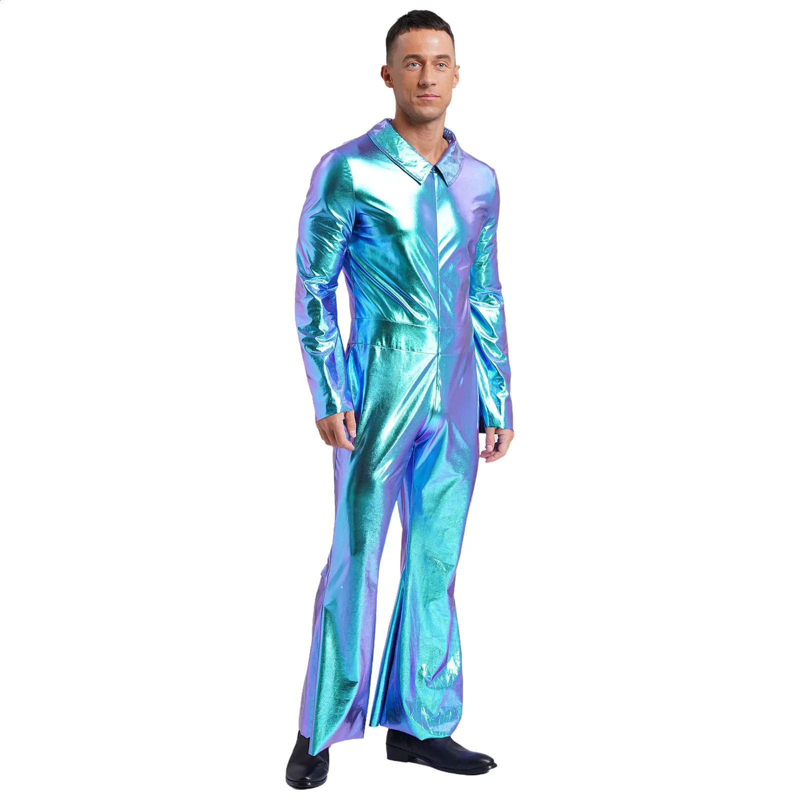 Mens bell bottom jumpsuit sale