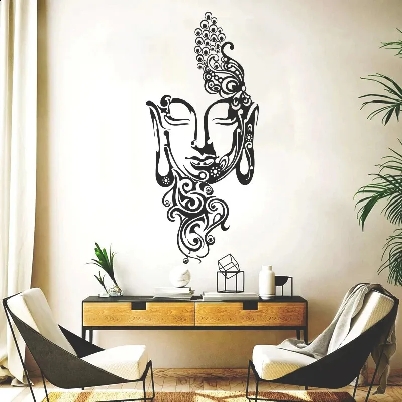 Budhar Sticker Large Gautama Buddha Mask Wall Sticker Yoga Studio... From Mengdastore ...
