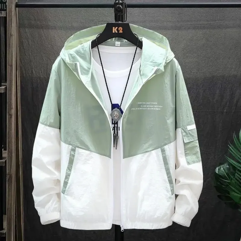 Men's Quick-Dry jacket with a hoodie for Summer Fishing