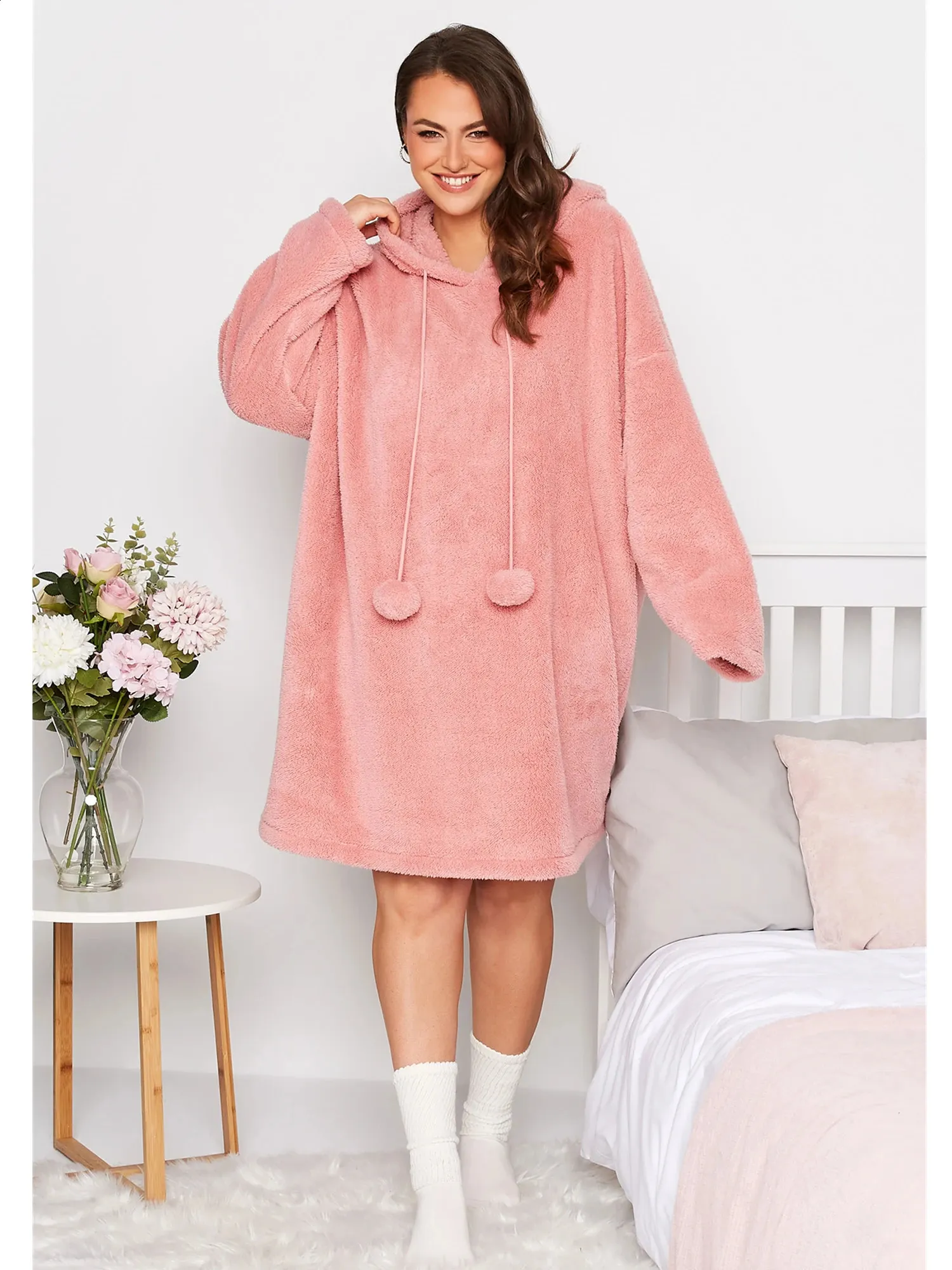 slim fit dress slacks V Neck Slit Hem Sweatshirt Dress main image 0