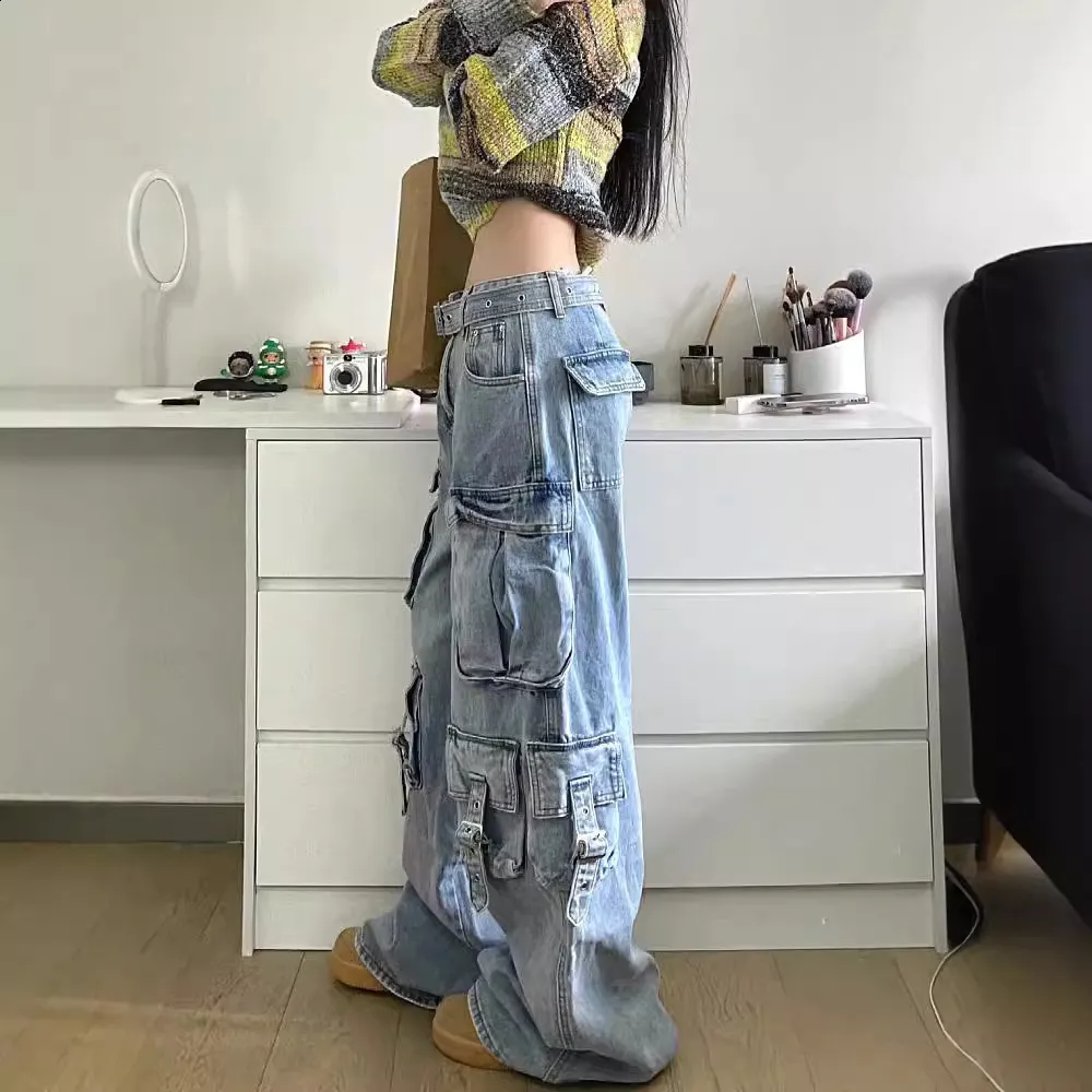 Unisex American Street Vibe Wide Leg Wide Leg Jeans Outfit