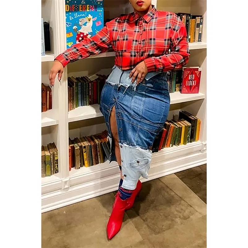 Plus size denim skirt quilt online