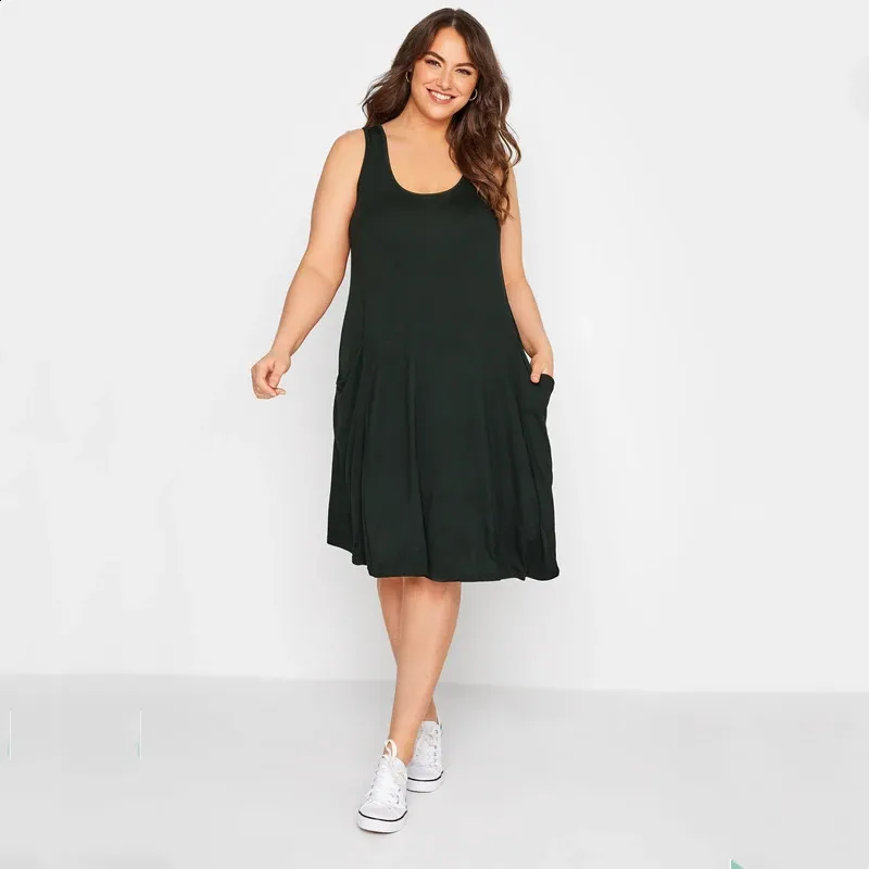 knee length dresses for ladies Long Tank Dress - Organic Cotton