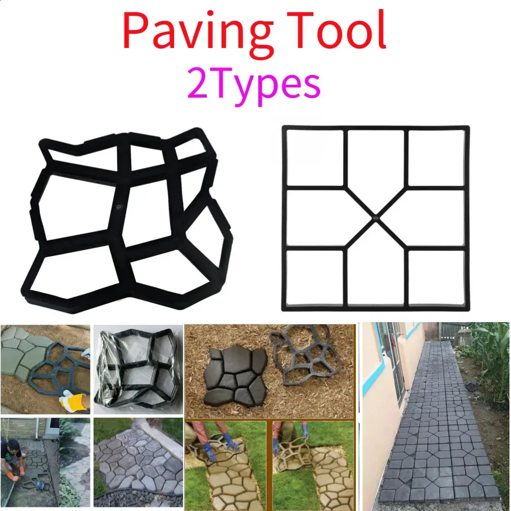 Plastic Concrete Brick Mold Diy Garden Pathway Paver Durable - Philippines