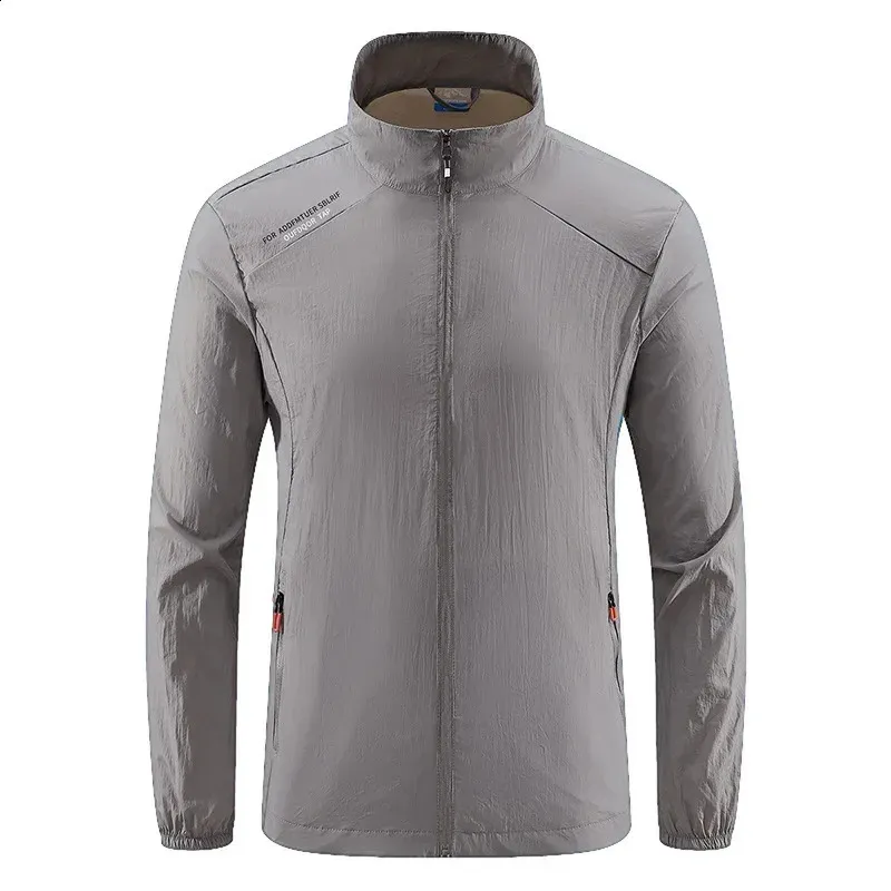 Lightweight Summer Jacket: Quick Dry Ice Silk, Stand Collar