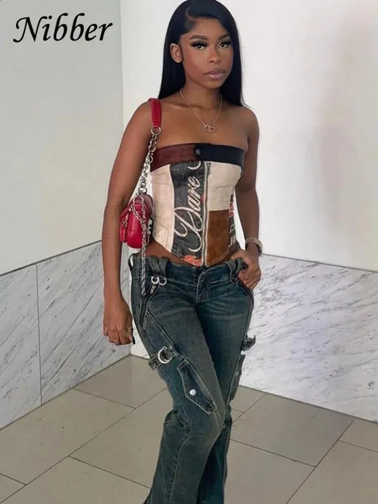 faux leather bustier crop top