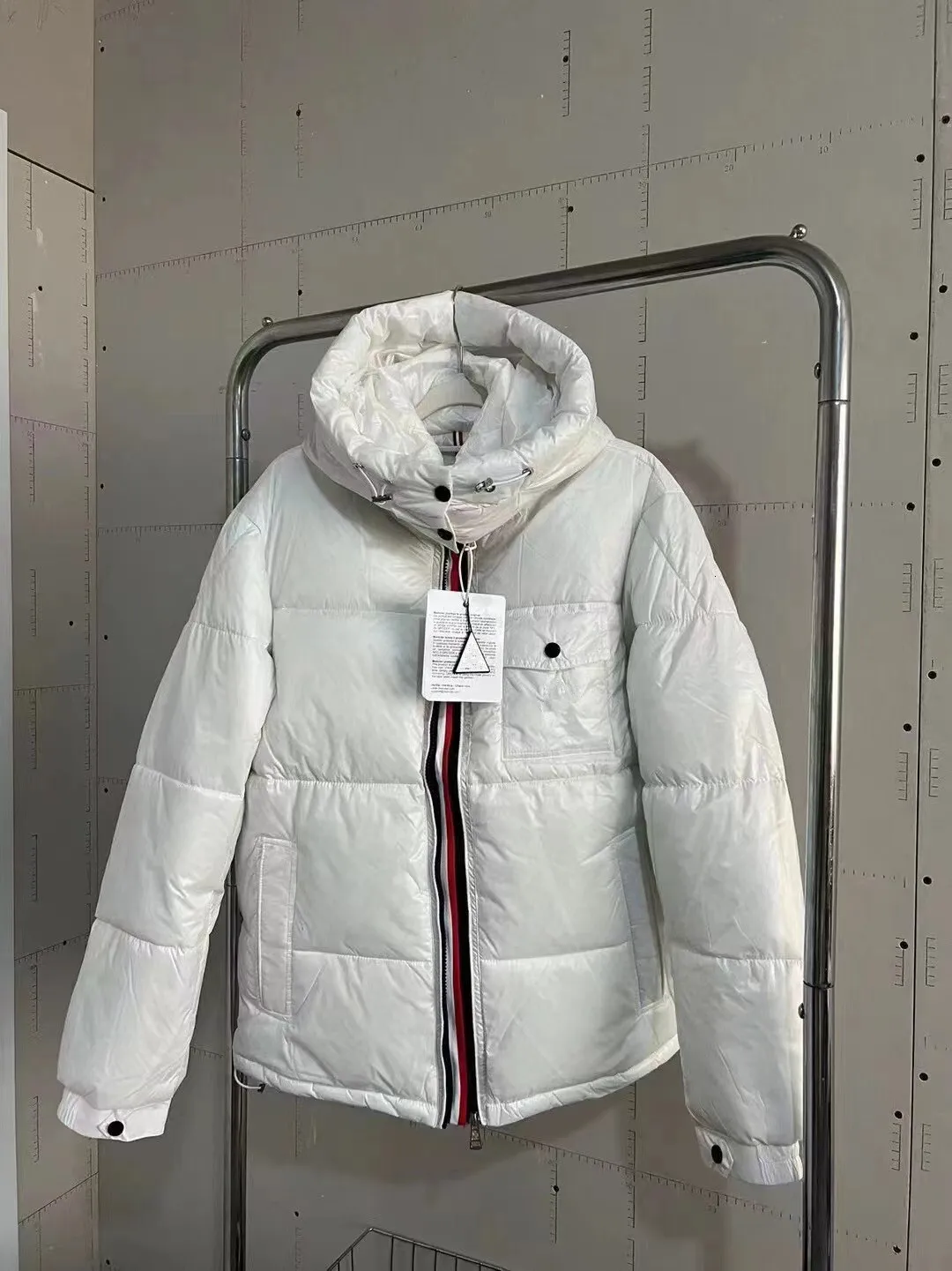 Doudoune Homme Hiver Longue Matelassée - Coupe-vent Légère, Col Montant, Poches - Couleur Unie, Grande Taille - Pour Ville Et Outdoor