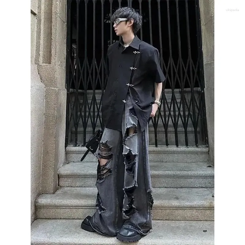 Jeans Korean Male Fashion Trends 2018 Mens Ripped Baggy Jeans