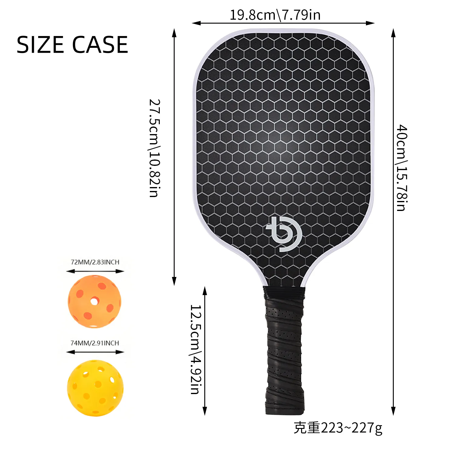 Set De Pickleball Complet - 2 Raquettes Fibre De Verre, 4 Balles Et Sac De Transport