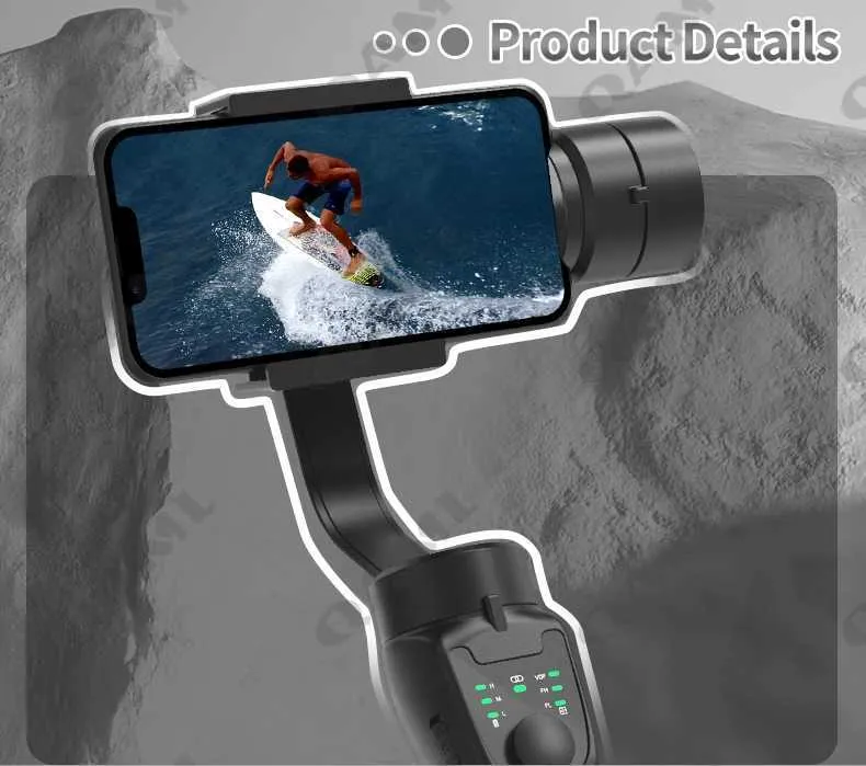 QAML F8 モバイルフォン ギンバル ステビライザー アンチシェイク ハンドヘルド Vlog 撮影 QAMLを￥5,768 | DHgate