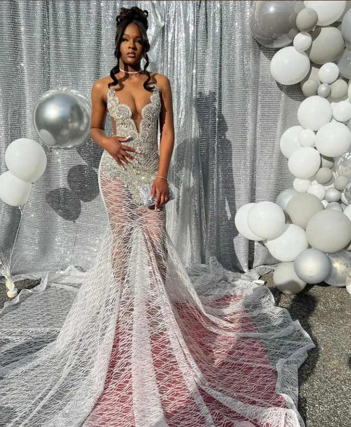 embroidered mermaid prom dress Mermaid Floral Embroidered Mermaid Bodycon Slit Prom Dress with Side Cutouts S8844P - Prom Dresses