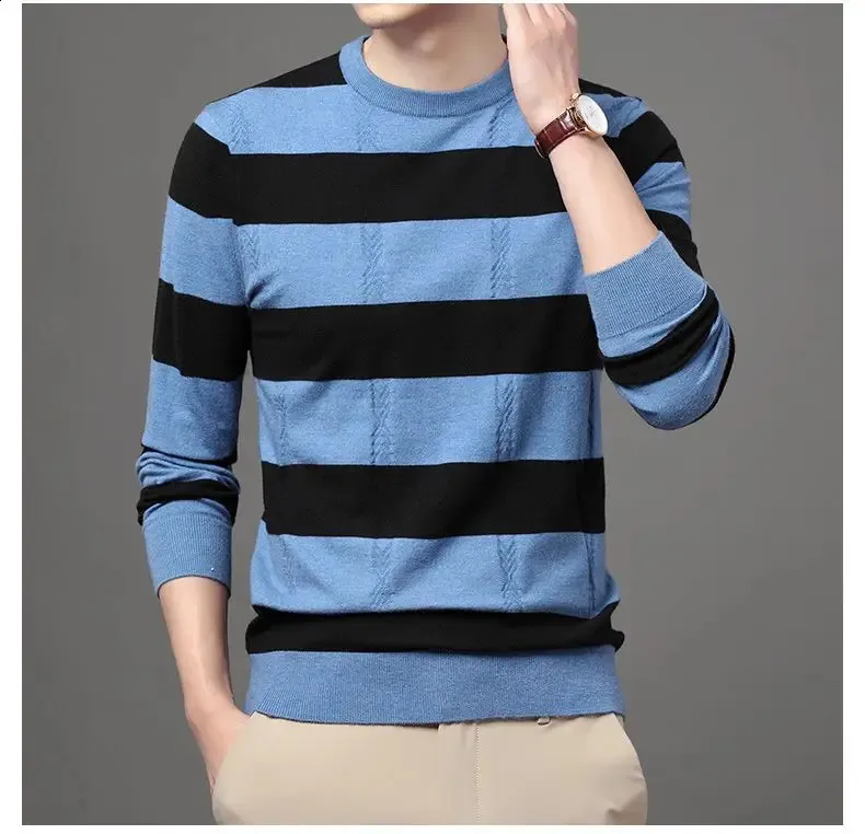 Stylish Striped V Neck Knitted Sweaters Oversized Casual Loose