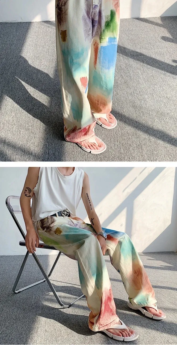 オーラリー ハードツイストデニム HAND PAINTED PANTS 25