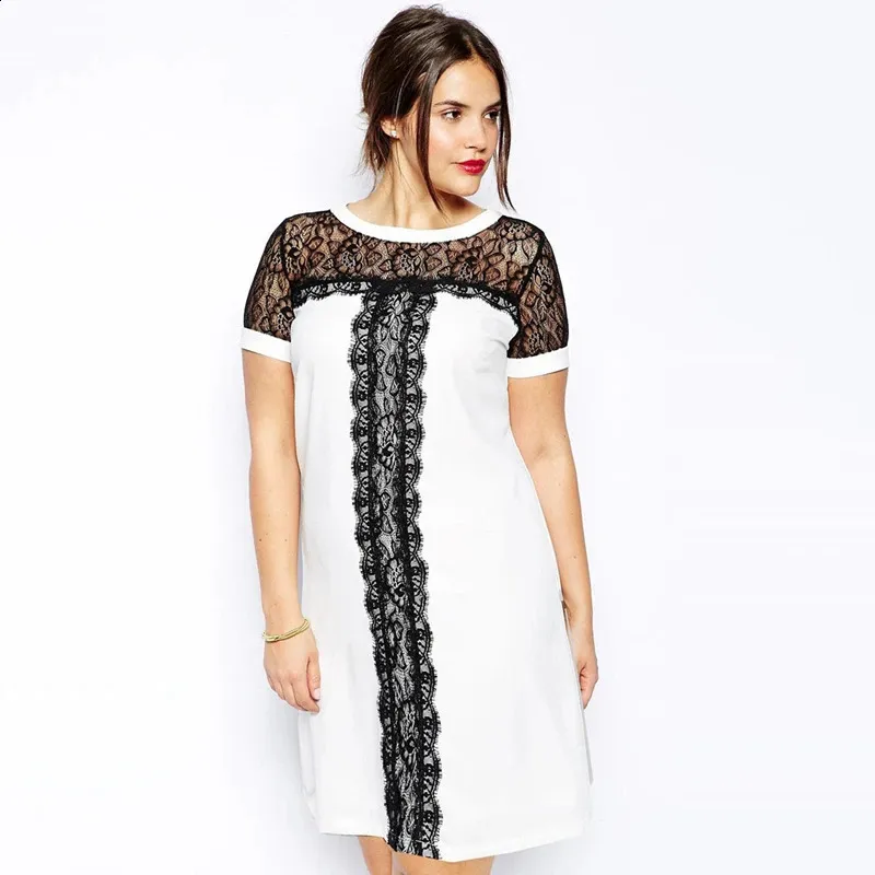 chinese dress ladies Plus Size White V-neck Formal Cocktail Dress with Pockets