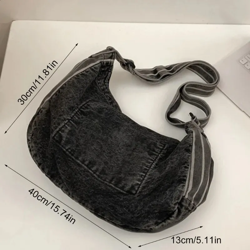 ショルダーバッグ・ポシェット washed denim cross bag DHgate.com:Washed Denim Canvas Crossbody Bag - Adjustable