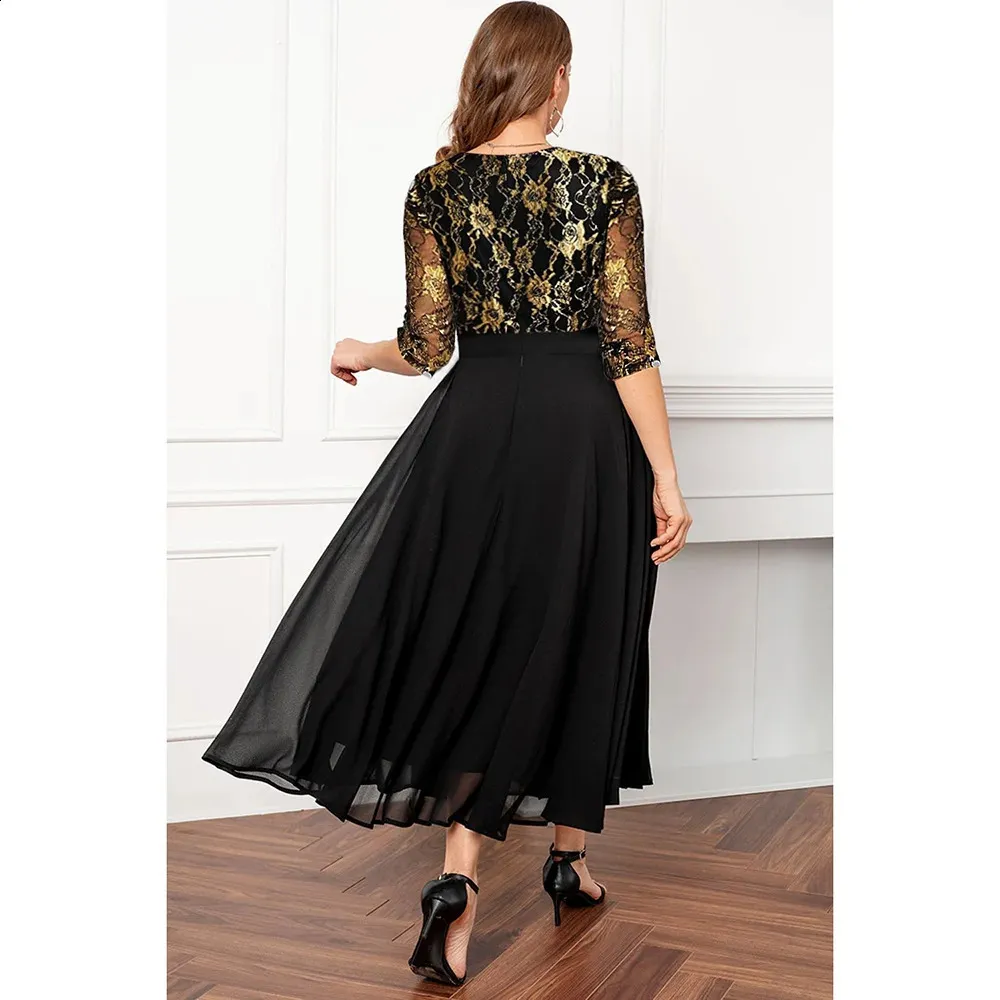wrap dress lace Behcetti Vintage Lace & Floral Midi Dress main image 1