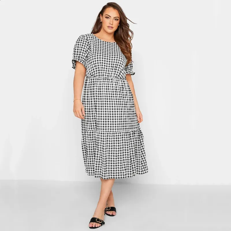 knee length dresses for ladies Rust Gingham Smocked Maternity Midi Dress Small main image 1