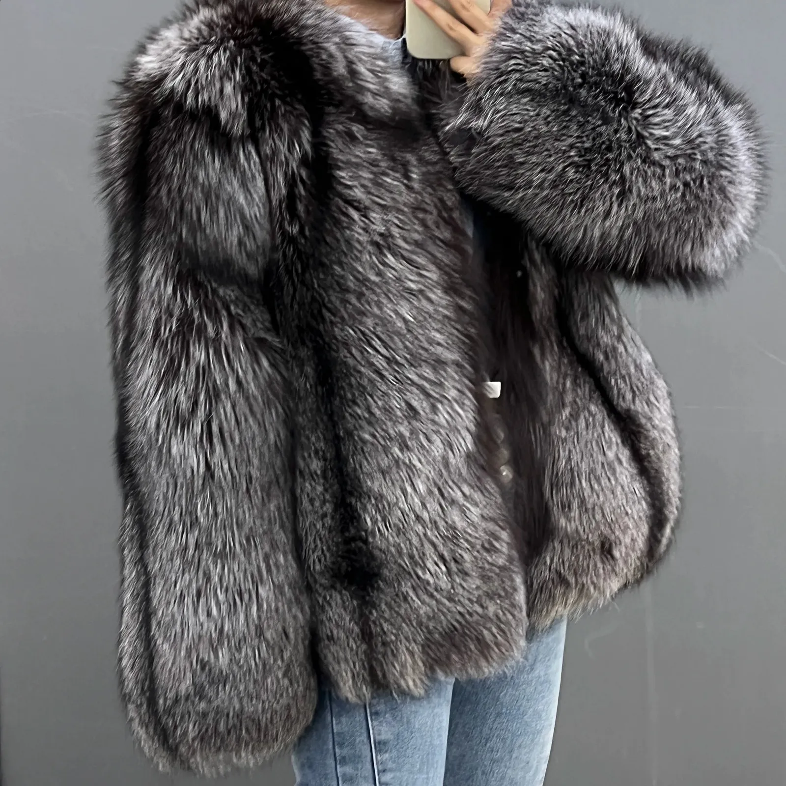 Save Big on Bulk Size Fox Fur Coat Women Luxurious Plus Size Real Fox Fur  Jacket: Women's Warm Winter Coat, Full Pelt, Natural Color Best Deals on 