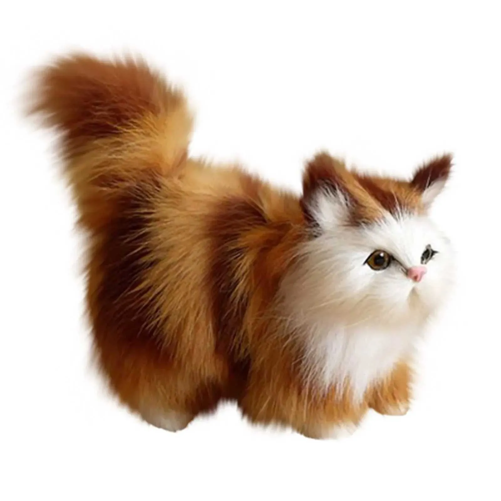 Meitianfacai Jouets de Chat Réalistes Jouets en Peluche Chat Réaliste Animal en Peluche Animal Mignon Peluche Cadeau d'Anniversaire et de Fête Jouets pour Garçons Filles 3-12 Ans